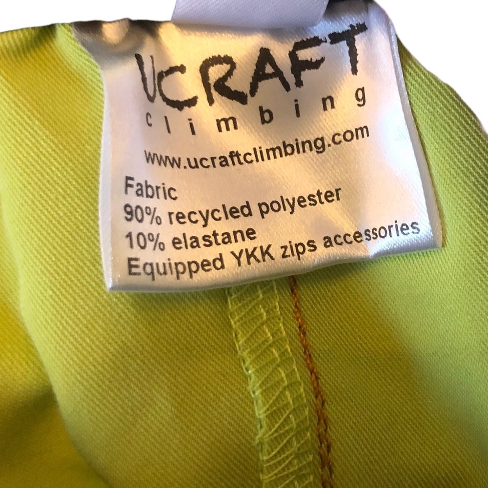 Ucraft Lime Green Climbing Shorts size Small - Picture 2 of 10
